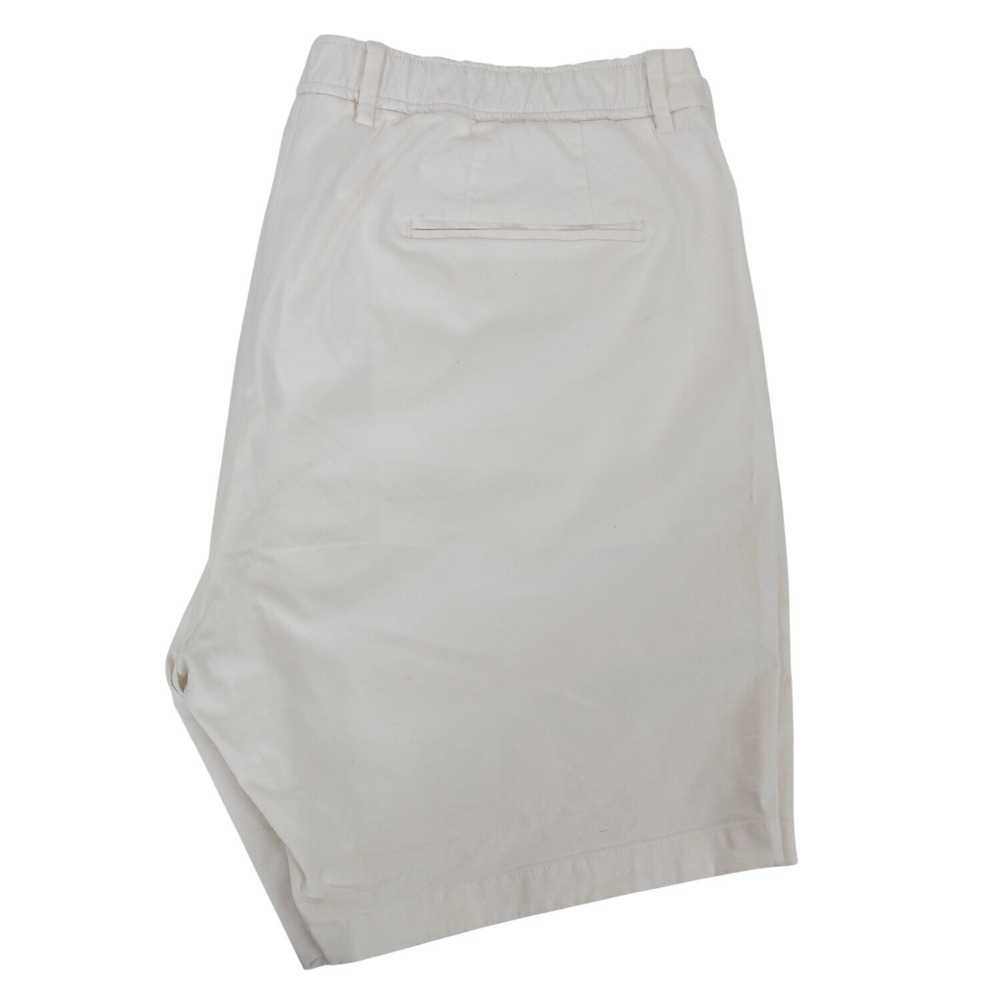 Suitsupply Porto Shorts Mens 40 White Cotton Stretch Tessuti di Sondrio Portugal